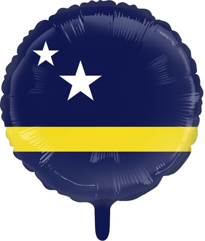 Folieballon Curaçao 18" 45cm - Feest Feestje Landen Helium Folie Ballon