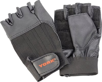 York Fitness lederen gewichthefhandschoenen