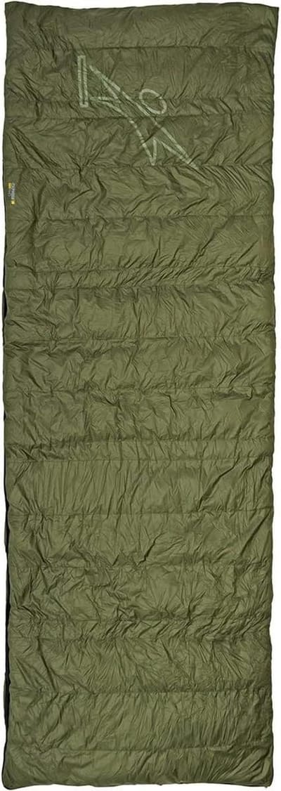 Slaapzak - Outdoor deken - Kamperen Trekking - Met rits om te bouwen - One size - Groen Zwart