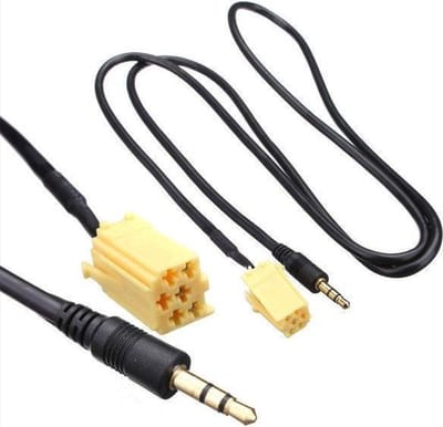 CHPN - Aux Kabel - AUX kabel voor Fiat, Lancia en Alfa Romeo - AUX autokabel - Zwart - Muziekkabel - Alleen geschikt voor Fiat/Lancia/Alfa