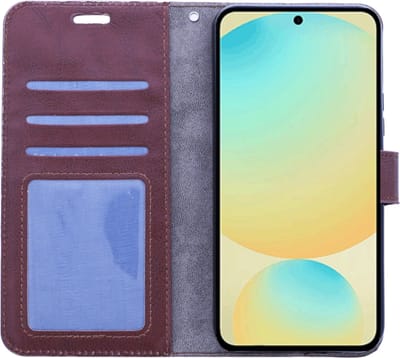Portemonnee Book Case Hoesje Geschikt voor: Samsung Galaxy A35 - Donker Bruin