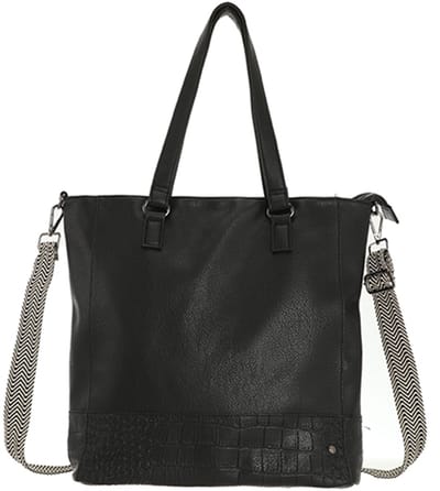 Black schoudertas / shopper Clever OLT17235