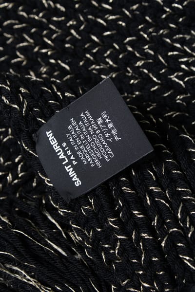 Saint Laurent, chunky gebreide oversized sjaal