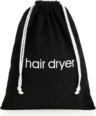Haarföhn Organizer Tas met Trekkoord, Reis- en Badkameropslag, Ideaal voor Föhn en Accessoires (35 x 29 cm)