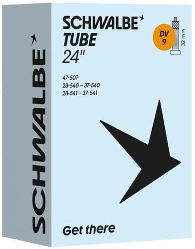 Schwalbe binnenband DV9 32 mm (24") 28/47-507/541 model 2026 - Hollands / Dunlop ventiel