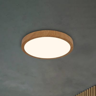 BRILONER - LED Plafondlamp - plafonniére met houtlook - 3.000K warm wit licht - 24W - Ø38cm