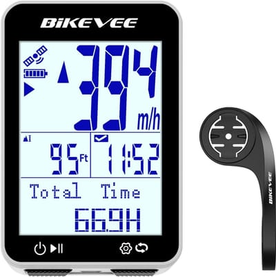 Thijox - Draadloze GPS Fietscomputer - Fietssnelheidsmeter en Kilometerteller met 9 Talen, IPX7 Waterdicht, 2,4 Inch LCD, Auto Start/Stop, Achtergrond