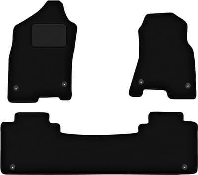 Wielganizator WLG-CARLUX Serie - Auto Veloursmatten - Zwart - Volledig Passen - Ram 1500 Quad Cab