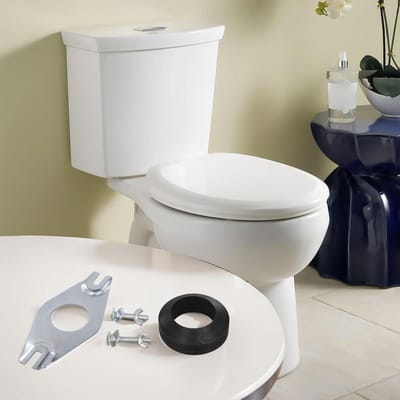 Toilet Koppelingsset - WC Pan Set - Toilet Reparatie - Metalen Bevestigingsplaat - 176 mm x 86 mm - Zilver