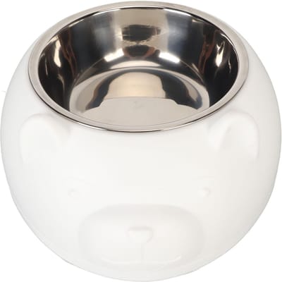 Kattenvoerbak Voedselkwaliteit 304 Roestvrij Staal 200ml Inhoud Verhoogde Kantelbare Huisdierbak voor Katten Honden black