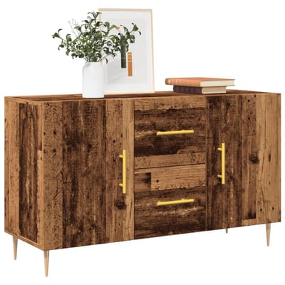 vidaXL - Dressoir - 100x36x60 - cm - bewerkt - hout - oud - houtkleurig