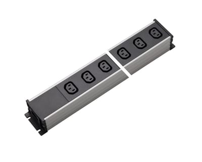 Martin Kaiser 6-voudige stekkerdoos IEC C13 70 graden zonder schakelaar - 1126/6l-sw [10 Stuks]