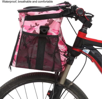 Dailygoods- Hondenfietsmand Geventileerd - Waterdichte Fietshuisdierdrager - Afneembare Rugzak - Ruim 29x30x37cm - Gebruiksvriendelijk Ontwerp - Eenvoudig Schoon te Maken - Huisdierendrager