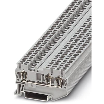 Phoenix Contact 3031128 Doorgangsserieklem 4.2 mm Spanveer Grijs 50 stuk(s)