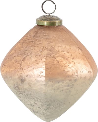 HomeBound by KY | Glazen kerstbal ombre blush | 12,5x12,5x12,5cm | kerstbal