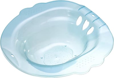 Zitbad voor toilet - Persoonlijke verzorging - Comfortabel weken - Anti-overloop ontwerp - 39 x 39 cm - Wit
