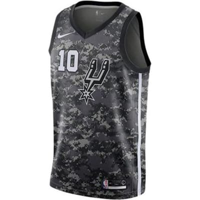 Nike NBA City Edition Jersey, Spurs, Demar Derozan, Fanversie, Seizoen 2018-19, Camouflage Heren Tops Zwart AJ4644-014 L gray