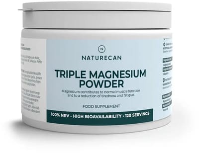 Naturecan Magnesium Bisglycinaat 3:1 Poeder - Triple Magnesium Complex - Magnesium Malaat & Lactaat - Hoge Biologische Beschikbaarheid - Vegan - 312 g