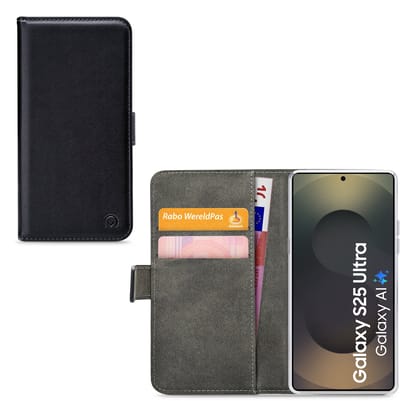 Mobilize Telefoonhoesje geschikt voor Samsung Galaxy S26 Ultra Hoesje | Mobilize Classic Gelly Wallet Bookcase Portemonnee | Pasjeshouder voor 2 Pasjes | Telefoonhoesje voor Pinpas / OV Kaart / Rijbewijs - Zwart