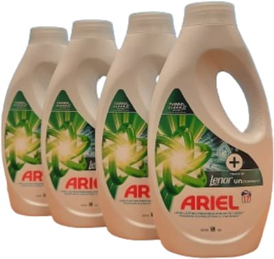 Ariel Vloeibaar Wasmiddel Regular Touch of Lenor Unstoppables 4x17 Wasbeurten