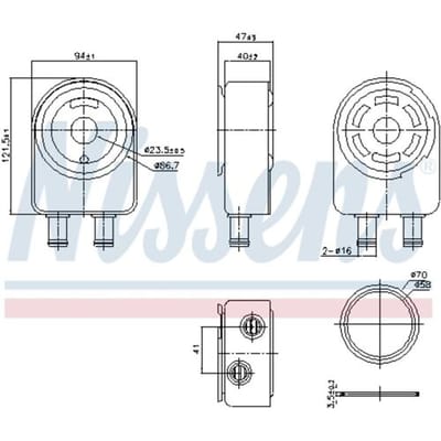 Olie radiator NISSENS 91451