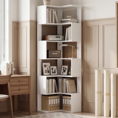 Luxe L-vormige Hoekbank – Wit – 5x204 cm – Industrohome