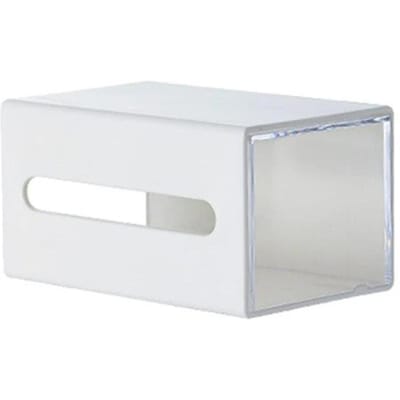 1Pc Punch Gratis Badkamer Wandmontage Wattenstaafje Opbergdoos Voor Make-up Verwijderen Katoenen Doekjes Haarclips Organizer wit