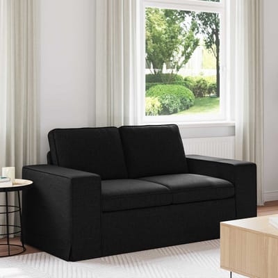 vidaXL - Bank - Zwart - 162 - x - 80 - x - 82 - cm - Stof
