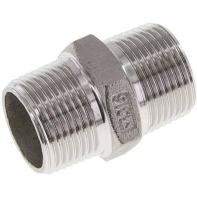 3/4'' NPT RVS Borstnippel 16 Bar