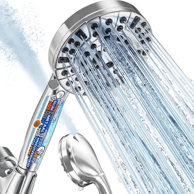 Besjaar Hoge Druk Douchekop met Filter – Model: 1002025 – 10 Sproeistanden – Waterbesparende – Zilver