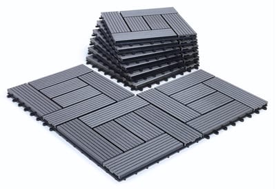 Onderhoudsvrije Composiet Terrastegels 30x30 cm - Kliksysteem - Drainage - Ideaal voor Balkon en Tuin