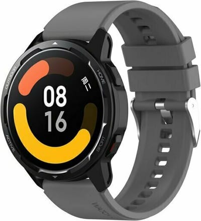 By Qubix - 22mm - Siliconen sportband - Grijs - geschikt voor Huawei Watch 3 / 4 / 5 (pro) - 46mm & geschikt voor Huawei Watch GT / GT 2 / GT 3 (pro) / GT 4 (pro) / GT 5 (pro) / GT 6 (pro) 46mm / Ultimate / Ultimate 2