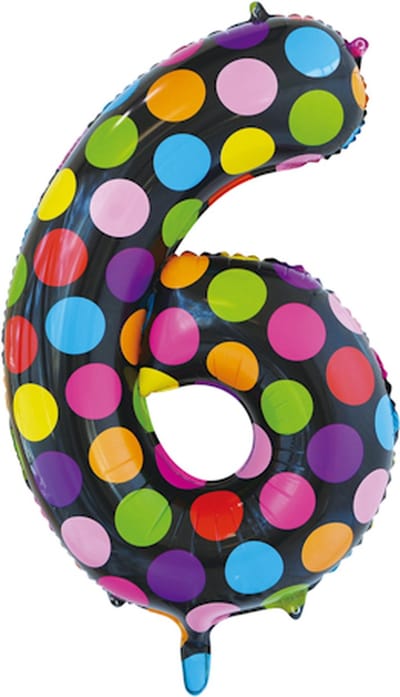 Folieballon 34" nmr. 6 - Stippen