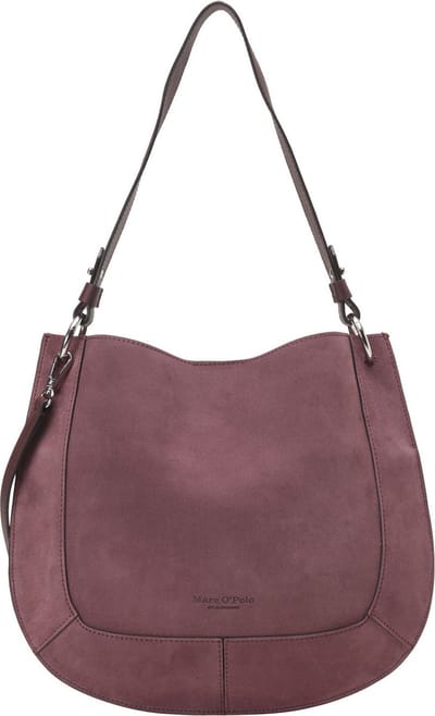 Marc O'Polo Leren Schoudertas Tonja Hobo Bag Twilight (rood)paars