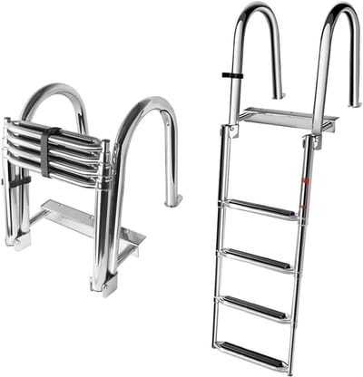 ZMR® Zwembadtrap - Zwembad Trap - Inbouwzwembad - Zilver - 120cm x 38cm x 168cm