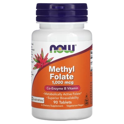 Now Foods Methyl Folate 1000mcg (90 tabs) Unflavoured - Vitaminen, mineralen & gezondheid - Vitaminen