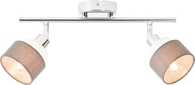 2-lichts plafondlamp Naples chroom met wit - 99992/22