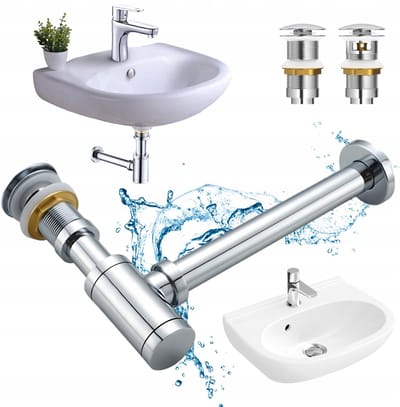 Afvoerset voor wastafel - pop-up wastafelafvoer - verstelbare hoogte 11-20 cm - 1-1/4 inch aansluiting - voorkomt geuren en overstroming - eenvoudig te installeren - voor badkamer en keuken