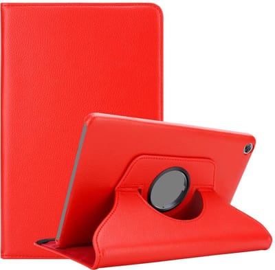 Cadorabo Tablet Hoesje geschikt voor Huawei MediaPad M5 / M5 PRO (10.8 Zoll) in KLAPROOS ROOD - Beschermhoes ZONDER auto Wake Up, met stand functie en elastische band sluiting Book Case Cover Etui
