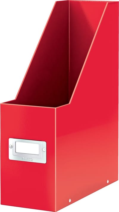 Leitz Click & Store WOW Tijdschriftencassette - Lectuurbak - 77% Gerecycled Karton - 10.3 x 33 x 25.3 Cm (BxHxD) - Rood