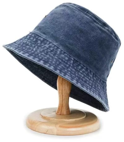 VHV-Unisex Bucket Hat - Vissershoed Dames & Heren -Katoenen Zonnehoed - UPF 50+ UV Bescherming - Opvouwbare Zomerhoed voor Wandelen Camping en Tuinieren - Blauw
