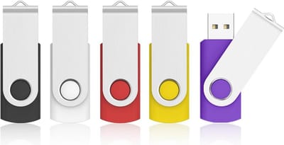 Kleurrijke USB-sticks 64 GB - 5-delige Set met USB 2.0 - Gegevensopslag en Handige Mini Flash Drives