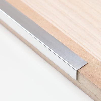 JGS Premium - L-profiel zelfklevend 90° hoekbescherming voor muren en kasten - 3 stuks - zilverkleurig