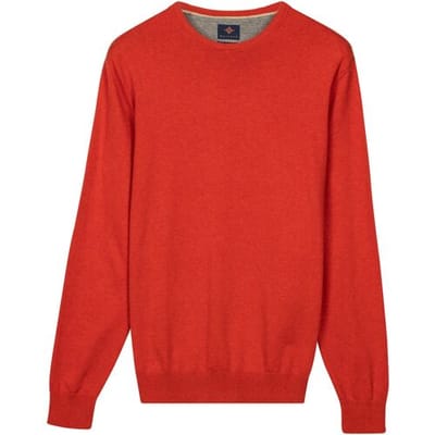 Baileys Trui Uni Color Crew Neck Pima Cotton Terra / male