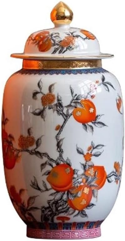 Retro theeblikjes met grote capaciteit Keramiek Lichte luxe theeverpakking Chinese zwarte theeblikjes Verzegelde blikjes Koffiedikopslag