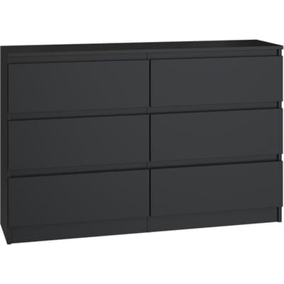 M6 MALWA LADENKAST 120CM 6 LADEN ZWART
