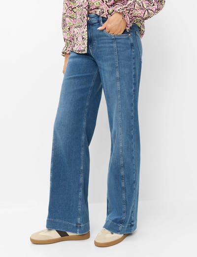 Brax Dames Jeans  Style MAINE USED REGULAR BLUE, denim blauw regular, maat 40L