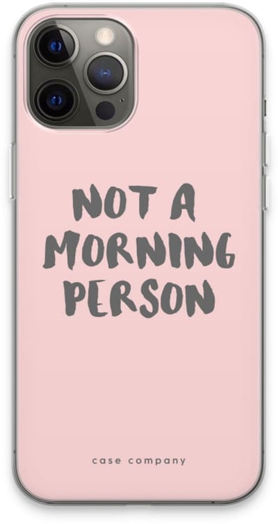 Case Company® - Hoesje geschikt voor iPhone 13 Pro Max hoesje - Morning person - Soft Cover Telefoonhoesje - Bescherming aan alle Kanten en Schermrand