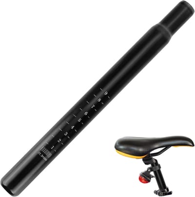 Fiets Zadelstang 27,2 mm x 300 mm - Zwart - Geschikt voor Mountainbike, Racefiets en Stadsfiets