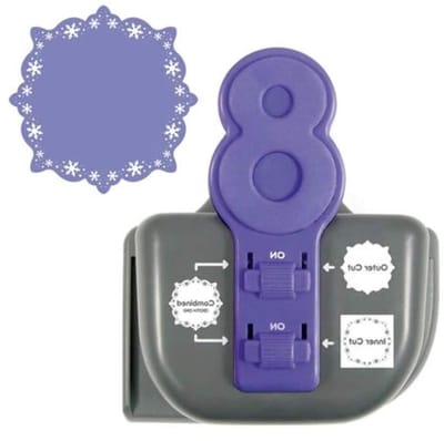 Papierpons Tool - Handgereedschap - Kaarten Maken - Meerdere Snijpatronen - 8 Vellen - Metaal